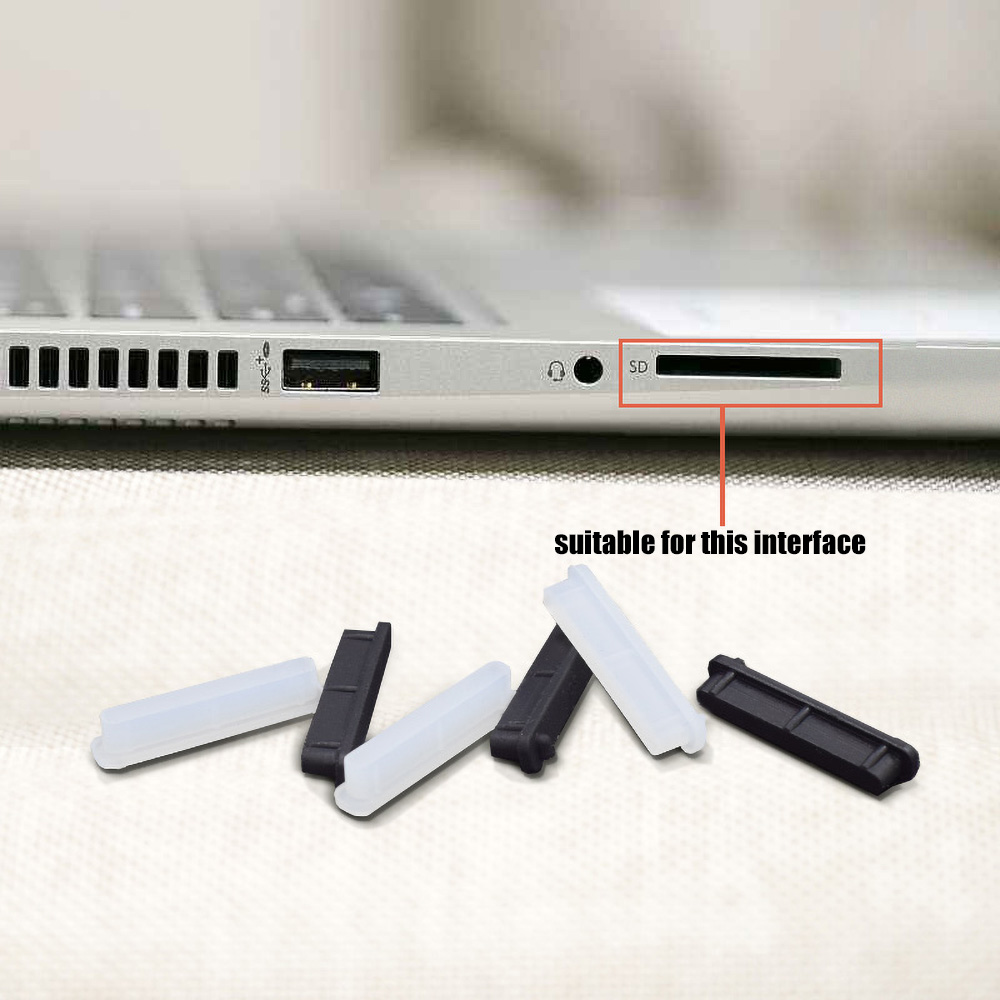 Laptop Accessories Cover - 9 Stück Transparente Silikon-Staubschutzstecker für MacBook,