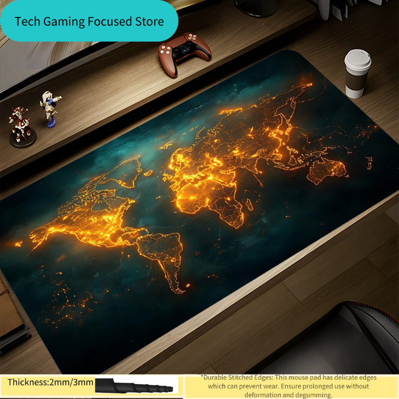 Laptop Accessories World - Mauspad Weltkarte Mauspad Laptop-Tastaturunterlage Herren Retro