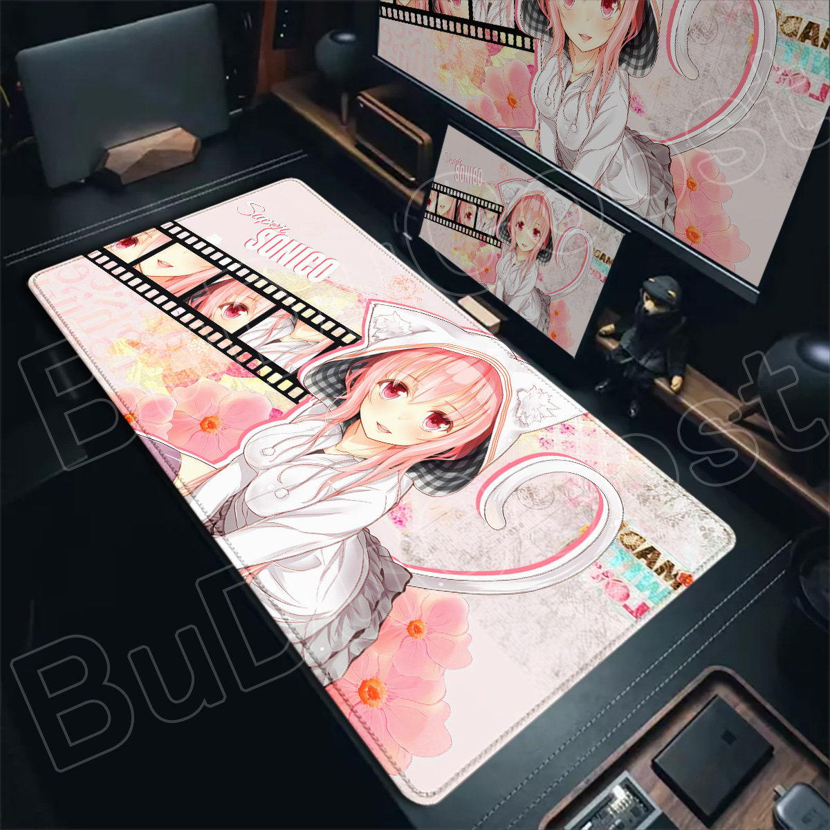 Laptop Accessories Kids - XXL Laptop-Tastaturmatten Tischunterlage Kawaii Girl Super