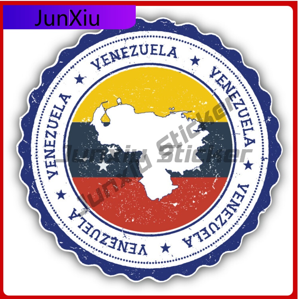 Laptop Accessories World - Venezuela-Karte, Grunge-Stil, Weltflagge, Stempel, Autoaufkleber, Stoßstangenaufkleber,