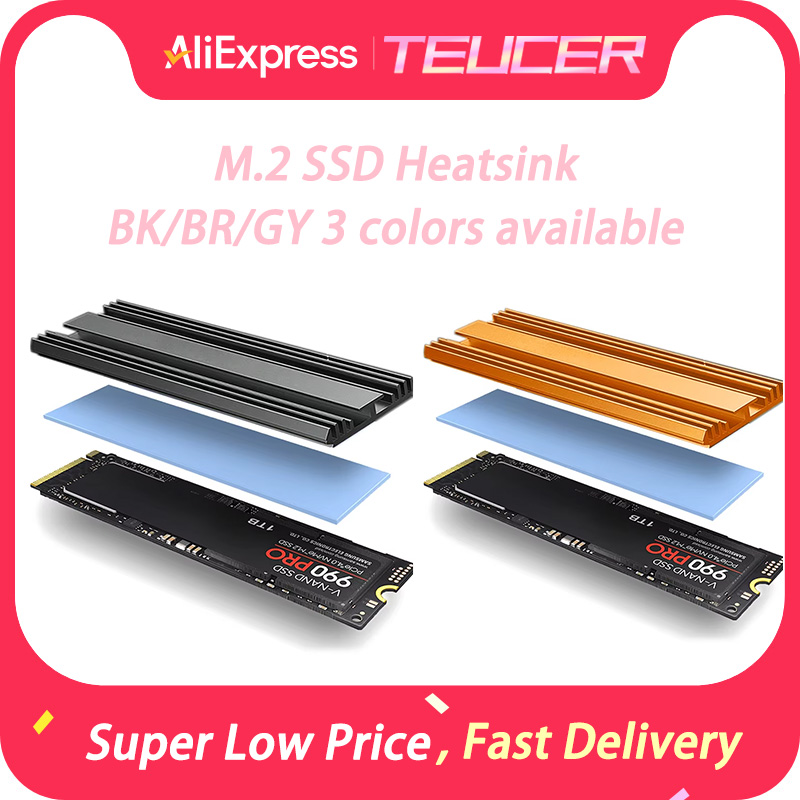 Laptop Accessories Cooling Pad - TEUCER M2 2280 Solid-State-Festplatten-Aluminium-Kühlkörper, M.2 SSD-Kühlkörper