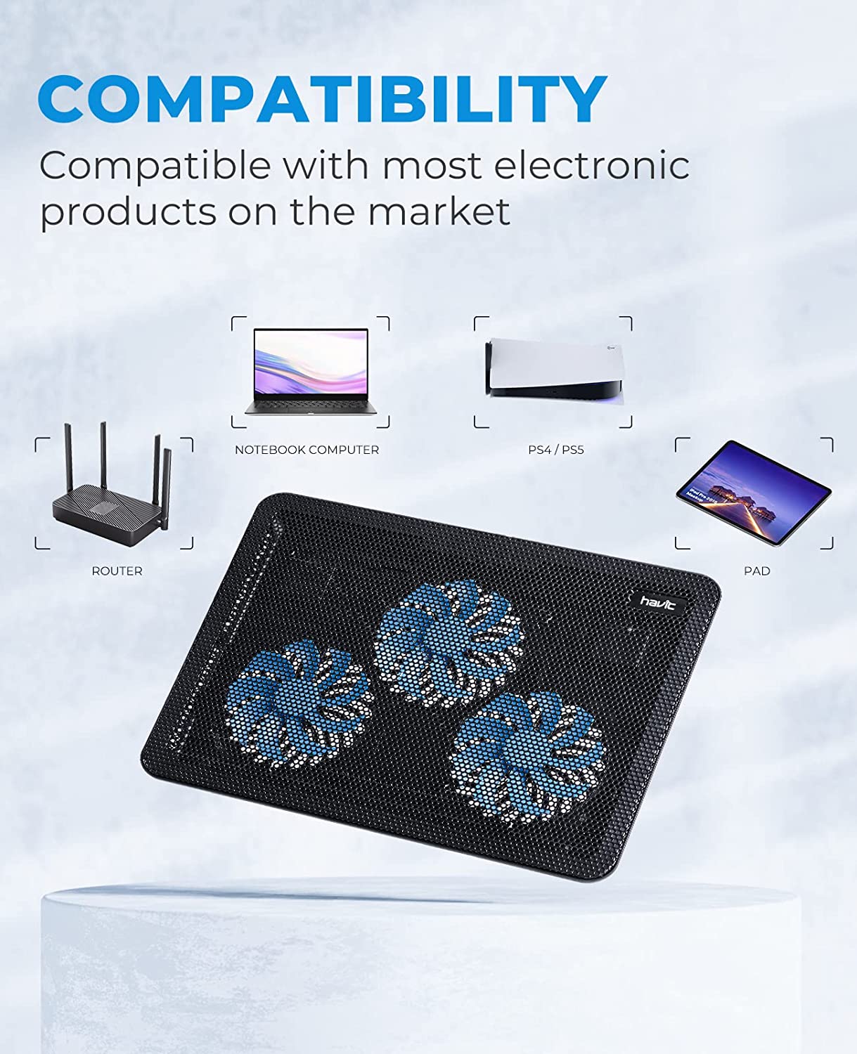 Laptop-Kühlpad, HV-F2056 15,6